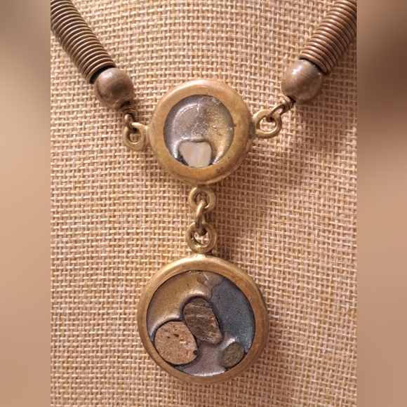 Brass Agate Resin Choker - Picture 2 of 5